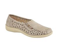 Boulevard - Zapatos Náuticos Casuales con Elásticos Laterales para Mujer (39/Piedra)