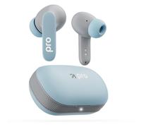 Boult Audio Z20 Pro, auriculares Bluetooth verdaderamente inalámbricos con 60 horas de reproducción, 4 micrófonos de llamadas claras, 45 ms de baja latencia, controladores de graves ricos, auriculares