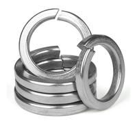 BOUMVID 10 Piezas M10 Arandelas de Resorte en Espiral, Arandela Resorte Redonda, Anillos Elásticos, Arandela Planas DIN 127 Forma B Acero Inoxidable V2A, Plano Anillo Partido Cerradura Arandelas