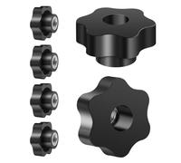 BOUMVID 6 Tornillos de Estrella M12, Tuercas de Mariposa de 50mm de Diámetro Exterior, Perilla Palomilla de Sujeción Negros