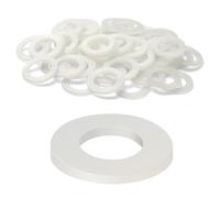 BOUMVID Arandelas de Plástico M4 x 10 mm, 100 Pieza Arandelas de Plástico Nailon, Arandela de Goma Nylon Plastico Blanco, Arandelas Espaciadoras Bricolaje para Mecánica Mantenimiento Electrónica