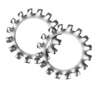 BOUMVID Arandelas de Seguridad Dentadas Externo M30 x 45mm, 2 Piezas Arandelas Dentadas Externas, 304 Acero Inoxidable de Arandela Bloqueo, Arandela de Resorte de Onda