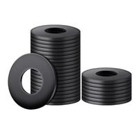 BOUMVID Arandelas Planas M4 x 9 mm, 50 Piezas Arandelas Metálicas Tóricas Arandela Plana Pequeño Negro, Arandelas Negras Metalicas Espaciadoras de Acero al Carbono para Tornillos Sujetadores