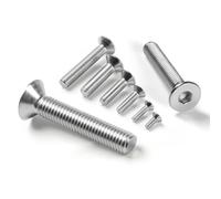 BOUMVID Tornillos avellanados hexagonales M3x30mm, 50 Piezas Hexagonal Avellanado de 304 Acero Inoxidable A2 V2A, Hexágono Interior Cabeza Plana Tornillo (DIN 7991 / ISO 10642)
