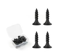BOUMVID Tornillos Negros para Paneles de Yeso M3.5 x 16 mm, 50 Piezas Tornillos Instalación de Paneles de Yeso en Madera, Pladur Autorroscantes Cabeza Avellanada Phillips Autorroscante Tornillos