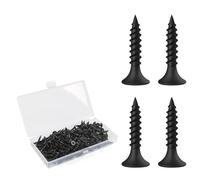 BOUMVID Tornillos Negros para Paneles de Yeso M3.5 x 20 mm, 200 Piezas Tornillos Instalación de Paneles de Yeso en Madera, Pladur Autorroscantes Cabeza Avellanada Phillips Autorroscante Tornillos