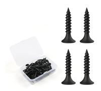 BOUMVID Tornillos Negros para Paneles de Yeso M3.5 x 20 mm, 50 Piezas Tornillos Instalación de Paneles de Yeso en Madera, Pladur Autorroscantes Cabeza Avellanada Phillips Autorroscante Tornillos