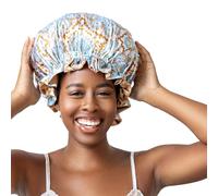 Bounce Curl Gorro Reversible de satén, Banda Ajustable de satén, Gorra de Noche Que Reduce el encrespamiento para Cabello Ondulado, Rizado y Rizado