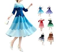 Bounce Dresses for Women Church,Elegant Pearl Bouncy Midi Dress