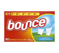 Bounce Hojas de secado suavizante de tela, aroma fresco al aire libre, 80 unidades - El embalaje puede variar