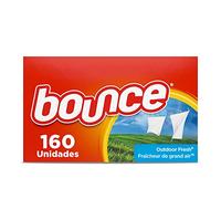 Bounce hojas suavizantes de tela, frescas al aire libre, 160 unidades