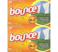 Bounce - Hojas suavizantes para exteriores, aroma fresco, 80 hojas (paquete de 2)