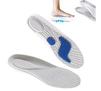 BounceBoost Insoles - Shock Absorption Insoles Arch Support Inserts - Running Shoes Replacement Insoles for Men Women (White,37-38)