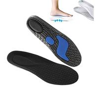 BounceBoost Insoles - Shock Absorption Insoles Arch Support Inserts - Running Shoes Replacement Insoles for Men Women (Black,37-38)