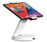 Bouncepad para Tabletas & Suporte iPad Eddy | POS con Cierre de Seguridad | Compatible con la mayoría de tabletas de 7"-13" | Suporte de Escritorio para iPad de Aluminio Fundido | Blanco