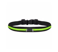 Bouncy - Bolsa de nailon portátil impermeable para teléfono, cinturón de bolsillo, bolsa de cintura deportiva para correr, verde claro, 1 pieza