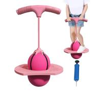 Bouncy Hopper Ball - Anti Slip Jumping Ball with Handle, Inflatable Pump Included | Durable Balance Training Toy for Kids and Adults, Outdoor Play Fitness Exercise Sport Party Birthday Use