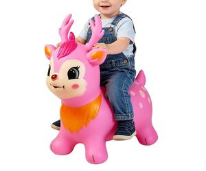 Bouncy Horse - PVC Rubber 55x55x32cm Inflatable Design | Ride On Horse Bouncer, Kids Jumping Animal Toy, Hopping Balance Exercise Toy, Indoor Outdoor Activity Toys | Active Play