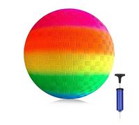Bouncy Kickball Rainbow Ball Kids Spielball PVC Softball Waterball Football Fußballball Strandball für Drinnen und Exterissen Juice und Durable Bouncy Ball für Kinder Geschenk- 8,3 Zoll