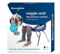 Bouncyband - Asiento ondulante - Plata, 33 cm de profundidad - Cojín sensorial grande para niños de 6 a 18 años - Promueve el aprendizaje activo, mejora la productividad de los estudiantes, incluye