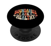 Boundaries Are Healthy Frases de Respeto Emocional - PopSockets PopGrip Adhesivo