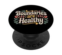 Boundaries Are Healthy Frases de Respeto Emocional - PopSockets PopGrip Adhesivo