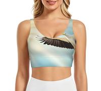 Boundless Concentric Pool - Brasier deportivo para mujer, de alto apoyo, cómodo y elegante para todos tus entrenamientos, Birds Flying in the Sunshine 11, XXL