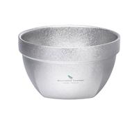 Boundless Voyage 500 ml/800 ml de titanio doble ondulado cuenco avena comida arroz sopa cuenco ultraligero portátil vajilla exterior camping metal taza (500 ml plata Ti1161T)