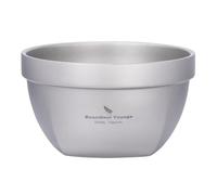 Boundless Voyage Cuenco de titanio de doble pared, 500 ml, avena, comida, arroz, sopa, cuenco ultraligero, portátil, vajilla para acampar al aire libre, cuenco de metal Ti1161T