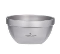 Boundless Voyage Cuenco de titanio de doble pared, 800 ml, avena, comida, arroz, sopa, cuenco ultraligero, portátil, vajilla para acampar al aire libre, cuenco de metal Ti1162T
