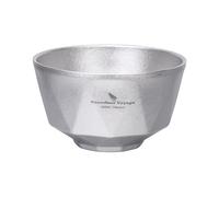 Boundless Voyage Cuenco de titanio de doble pared para camping, gimnasio, comedor al aire libre, vajilla portátil apilable, cuenco de metal (380 ml, plateado)