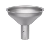 Boundless Voyage Embudo de cocina de titanio, diseño de boca ancha para vino, aceite, café, polvo, líquidos, especias, herramienta de recarga de metal a prueba de fugas (gris)