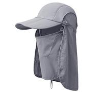 Boundless Voyage Hombres Mujeres Sombrero Al Aire Libre Mascarilla Ajustable Extraíble Camping Senderismo Pesca UPF 50+ Verano Protección UV Selva Cap