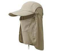 Boundless Voyage Hombres Mujeres Sombrero Al Aire Libre Mascarilla Ajustable Extraíble Camping Senderismo Pesca UPF 50+ Verano Protección UV Selva Cap