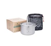 Boundless Voyage Olla colgante de titanio con mango plegable Picnic Senderismo Gran capacidad Hervidor de cocina 1.3L 1.95L 2.9L (YTi2043C-1300ml)