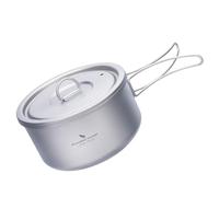 Boundless Voyage Olla de titanio para acampar al aire libre, con asa plegable, mochila portátil, utensilios de cocina, 41 C