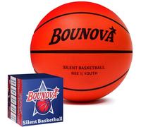 BOUNOVA Balón de baloncesto silencioso tamaño 3 para entrenamiento en interiores, pelota de espuma silenciosa sin aire ranurada con cubierta de poliuretano profesional para una sensación real y mayor