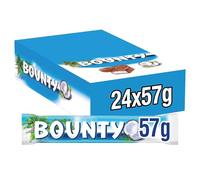 Bounty Barritas de Coco con Chocolate con Leche 24 u x 57g | Relleno de coco en suave chocolate con leche -- pack multipack ideal para la oficina, compartir y tener siempre a mano