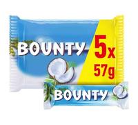 Bounty Chocolatina de Coco recubierta con un delicioso Chocolate con leche (5 x 57g)