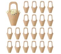 Bouquet Bags, 20 Pieces Cone Sleeves With Handle, Flower Sleeves, For Wedding Birthday Party Bouquets Include A Handle That Simplifies Transportation, Allowing Seamless MovemeHoliday Festival Ceremony