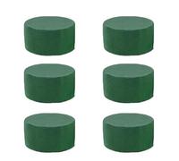 Bouquet Craft - Round Flower Foam Blocks 6pcs 4x8cm | Foam Blocks, Wet & Dry Green Floral Clay Artificial Flower Arrangement Cylinders Bouquet DIY Craft Home Garden Party Decoration