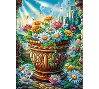 Bouquet de Fleurs Dans un Vase doré Puzzle 1000 Piezas Cartón Grueso para Adultos Y Adolescentes Mitos fantásticos Ocio Doméstico Terapia Relajación Mejor Valorado Idea De Regalo 1000 PCS