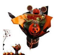 Bouquet De Halloween - Flores De Otoño Bunch De Calabaza | Flores De Otoño | Decoración De Plantas Falsas Para Adultos Fiesta Temática De La Casa Embrujada De La Sala De Estar Del Dormitorio De La Coc