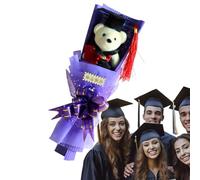 Bouquet di orso di laurea - 11 cm/4,33 pollici Cappello Laurea Orso Composizione Floreale - Regalo Commemorativo per Ragazzi E Ragazze Laureati