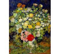 Bouquet of Flowers in a Vase - Vincent van Gogh - Large Notebook: 120 Lined Pages, College Ruled, 8.5"x 11" Journal Diary Notepad