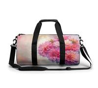 Bouquet of Pink Dahlias - Bolsa de viaje para gimnasio, para mujeres y hombres, bolsa de lona cilíndrica, bolsa de entrenamiento deportiva con correa para el hombro