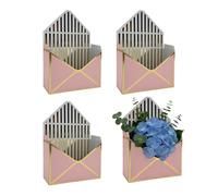 Bouquet Presentation Box - Large Capacity Gift Flower Box 4 Pieces, Elegant Floral Packaging with Sturdy Cardboard and Magnetic Closure, Ideal for Girlfriend Ladies Mother Wedding Birthday Party Mothe