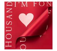 Bouquet Wrapping Material Rosa Flor Papel de Regal 20 unids/pack papel for envolver flores corazón impreso floristería ramo de flores papel regalo de fiesta Material de papel de embalaje de Color sóli