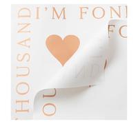 Bouquet Wrapping Material Rosa Flor Papel de Regal 20 unids/pack papel for envolver flores corazón impreso floristería ramo de flores papel regalo de fiesta Material de papel de embalaje de Color sóli