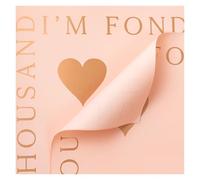 Bouquet Wrapping Material Rosa Flor Papel de Regal 20 unids/pack papel for envolver flores corazón impreso floristería ramo de flores papel regalo de fiesta Material de papel de embalaje de Color sóli